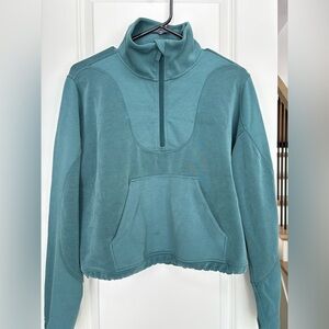 Lululemon Athletica | Women’s 1/2 Zip Softstreme Sweater | Green Ribbed | Size 8